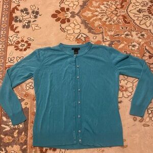 New York & Company Turquoise Cardigan